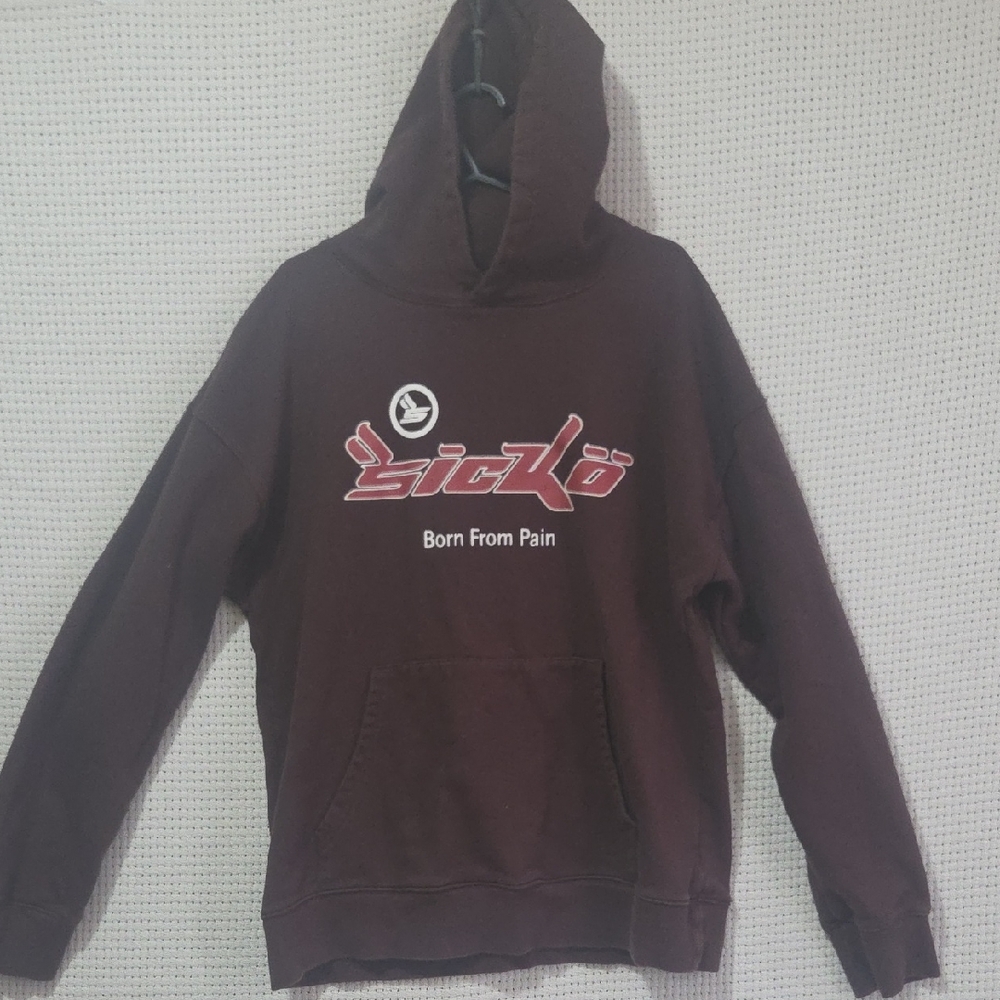 SICKO  Born Of Pain  Brown Hoodie Sz Large
